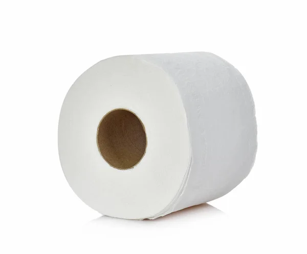 Papier Toaletowy Izolowany Białym Tle — Zdjęcie stockowe
