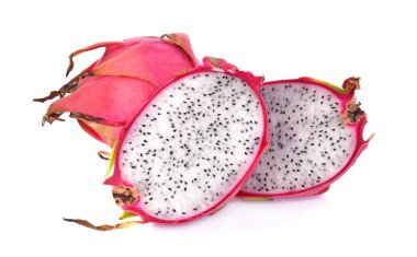 Beyaz arkaplanda Ejder Meyvesi izole