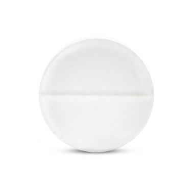 beyaz arkaplanda izole edilmiş hap