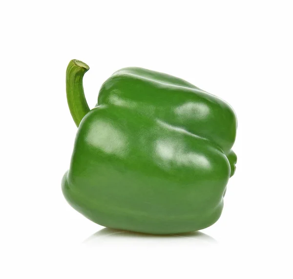 Green Pepper Isolated White Background — Stock Photo, Image