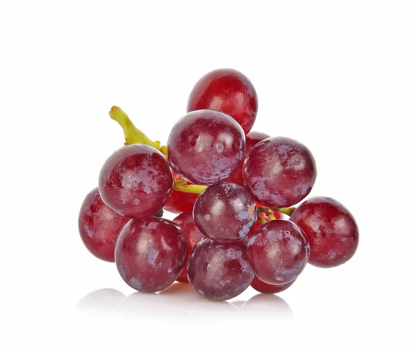 Czerwone Winogrona Izolowane Białym Tle — Zdjęcie stockowe