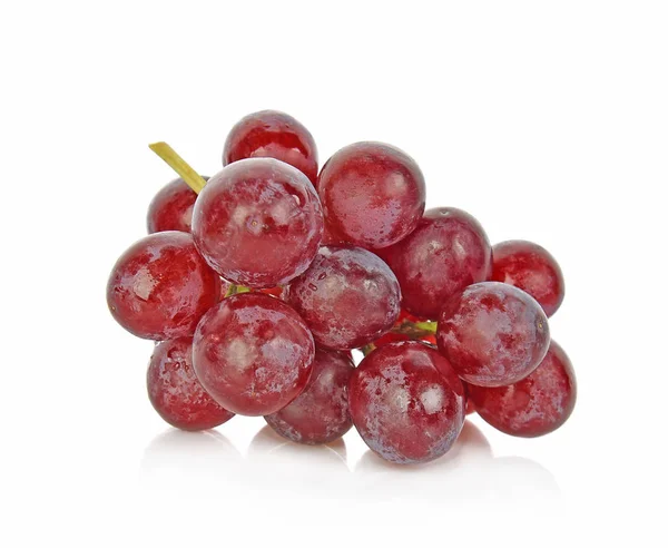 Czerwone Winogrona Izolowane Białym Tle — Zdjęcie stockowe