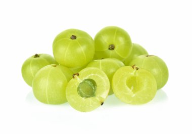 Beyaz arka planda izole edilmiş Hint Bektaşi üzümü
