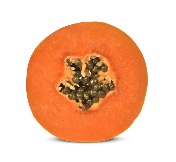 Papaya Aislada Sobre Fondo Blanco — Foto de Stock