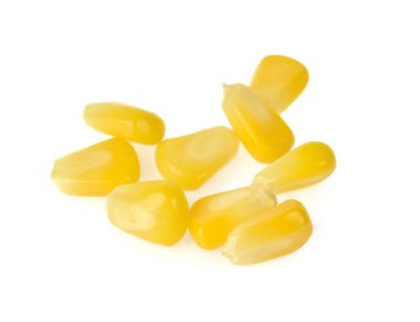 beyaz arkaplanda izole mısır