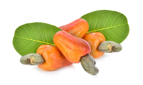 Red Cashew Fruit Isolated White Background — Stock Photo, Image