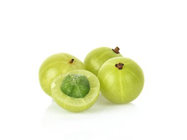 Beyaz arka planda izole edilmiş Hint Bektaşi üzümü