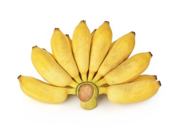 Beyaz arkaplanda izole edilmiş muz.