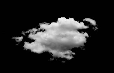 Bulutlar siyah arkaplanda izole edildi
