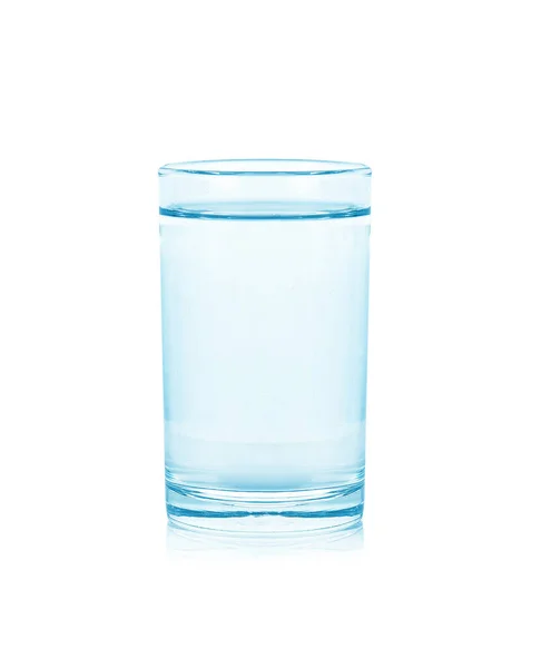 Eén Waterglas Geïsoleerd Witte Achtergrond — Stockfoto