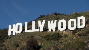 Hollywood işareti yakın çekim: Ca, Los Angeles, Amerika Birleşik Devletleri