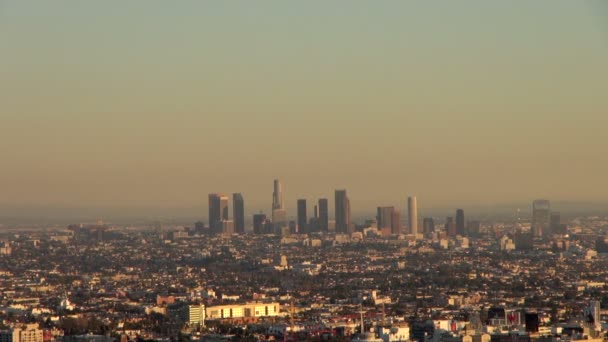 Ακόμα Βολή Του Κτίρια Της Πόλης Του Λος Άντζελες Los — Αρχείο Βίντεο