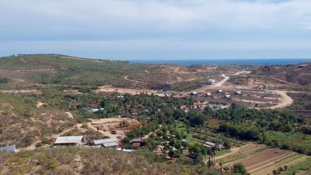 Panela Aérea Vista Cidade Los Cabos México Com Oceano — Vídeo de Stock