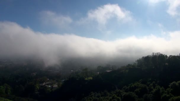 ロサンゼルスのショットで雲の経過時間 カリフォルニア州 アメリカ合衆国ロサンゼルス — ストック動画