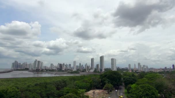 Caducidad Constante Ocupada Moderna Ciudad Panamá — Vídeos de Stock