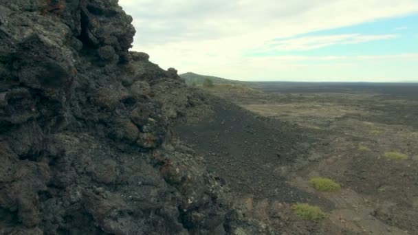 Panorama Desde Las Colinas Hasta Vasto Horizonte Los Cráteres Luna — Vídeos de Stock