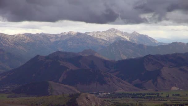 Colpo Costante Wyoming Jackson Valley Una Giornata Limpida Bella — Video Stock