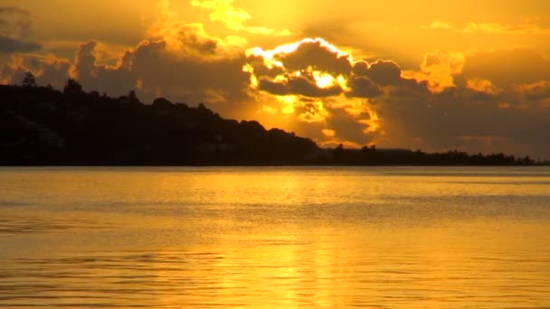 Nuvens Cobrindo Pôr Sol Taiti Taiti Papeete Polinésia Francesa — Vídeo de Stock