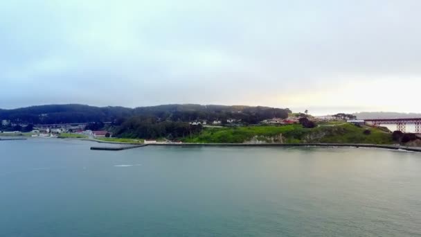 Time Lapse Aerial Streets Massive Bridge Baie San Francisco — Video