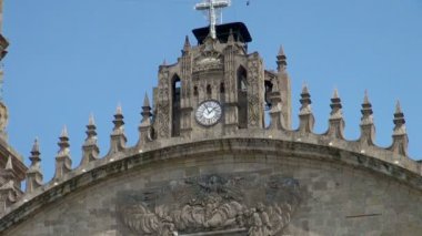 Yakın çekim: Cathedral bulundu SK saatinde? ade Guadalajara Meksika of Our Lady varsayım