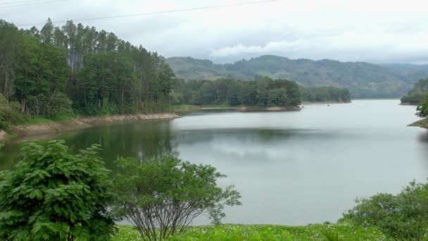 Fechamento Lago Calmo Centro Pesquisa Catie Costa Rica Este Cenário — Vídeo de Stock