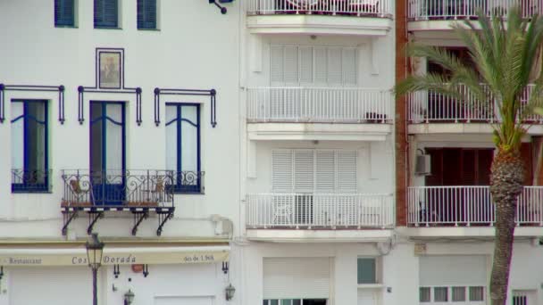 Sitges Lüks Otel Spanya Güzel Plaja Yakın Close — Stok video