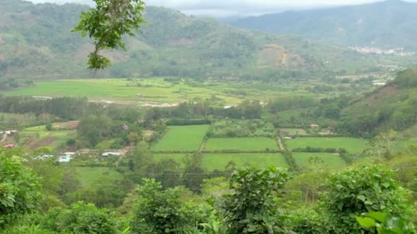 Aerial Panoreringen Stora Och Rika Vegetationen Turrialba Costa Rica — Stockvideo