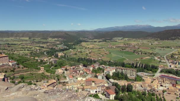 Grand Homes Hills Valley Cardona Spain Middle Nature — Stock Video