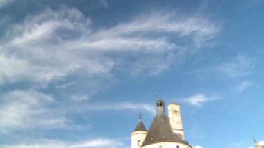 Pan: alan, Chateau de Chenonceau Fransa'nın çevreleyen güzel mavi gökyüzü