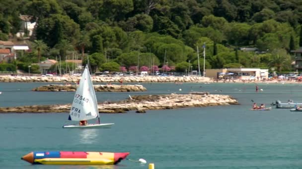 Sport Acquatici Estivi Divertenti Costa Azzurra Francia — Video Stock