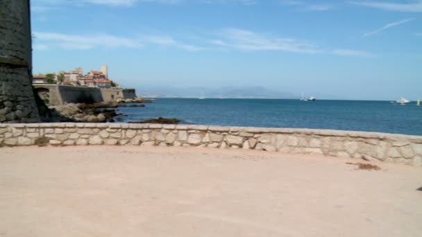 Pan Esquerda Para Direita Vista Incrível Oceano Azul Costa Marfim — Vídeo de Stock