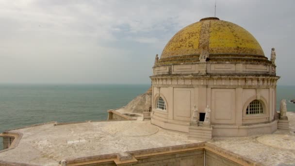 Filmación Ciudad Cádiz Catedral — Vídeo de stock