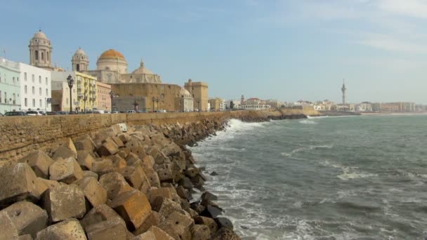 Filmagem Cidade Catedral Cádiz — Vídeo de Stock