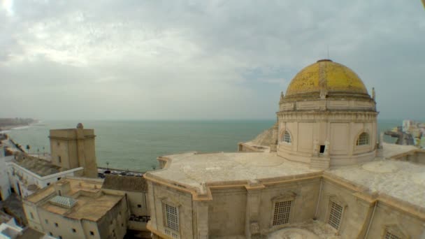 Filmagem Cidade Catedral Cádiz — Vídeo de Stock