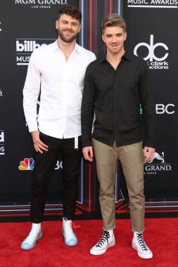 Las Vegas - 20 Mayıs: Chainsmokers, Alex Pall, Andrew Taggart 2018 Billboard Müzik Ödülleri Mgm Grand Garden Arena 20 Mayıs 2018 üzerinde Las Vegas, Nv