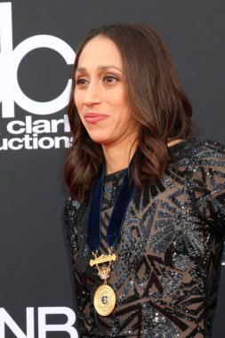 Las Vegas - 20 Mayıs: Desiree Linden, kadın Boston Maratonu kazanan 2018 2018 Billboard Müzik Ödülleri'nde üzerinde 20 Mayıs 2018 Mgm Grand Garden Arena Las Vegas, NV
