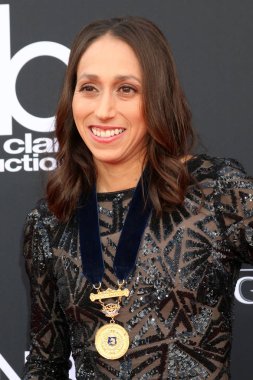 Las Vegas - 20 Mayıs: Desiree Linden, kadın Boston Maratonu kazanan 2018 2018 Billboard Müzik Ödülleri'nde üzerinde 20 Mayıs 2018 Mgm Grand Garden Arena Las Vegas, NV