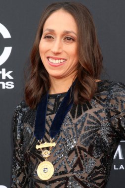 Las Vegas - 20 Mayıs: Desiree Linden, kadın Boston Maratonu kazanan 2018 2018 Billboard Müzik Ödülleri'nde üzerinde 20 Mayıs 2018 Mgm Grand Garden Arena Las Vegas, NV