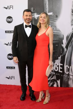 Los Angeles - Haziran 7: Jimmy Kimmel, Molly Mcnearney, Amerikan Film Enstitüsü yaşam boyu başarı ödülü George Clooney Dolby Theater için 7 Haziran 2018 Los Angeles, Ca