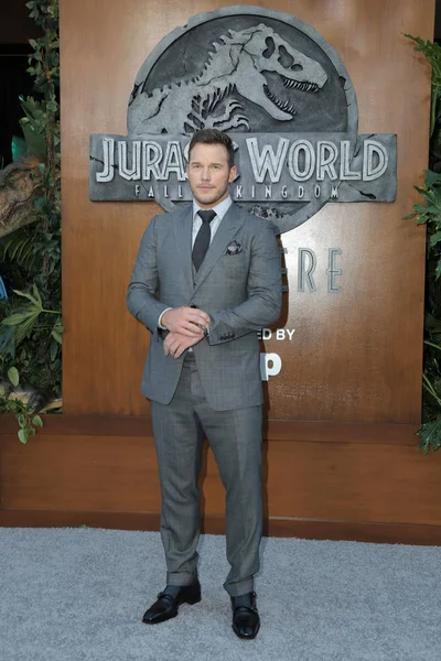 Los Angeles Jun Chris Pratt Den Jurassic World Fallit Kungariket — Stockfoto