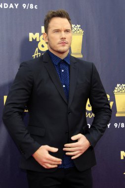 Los Angeles - Jun 16: Chris Pratt 2018 Mtv film ve Televizyon Ödülleri'nde 16 Haziran 2018 Barker askıda Santa Monica, Ca