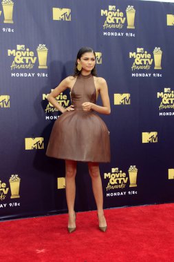 Los Angeles - Jun 16: Zendaya 2018 Mtv film ve Televizyon Ödülleri'nde 16 Haziran 2018 Barker askıda Santa Monica, Ca