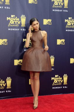 Los Angeles - Jun 16: Zendaya 2018 Mtv film ve Televizyon Ödülleri'nde 16 Haziran 2018 Barker askıda Santa Monica, Ca