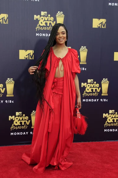 Los Angeles Juni Tessa Thompson Beim Mtv Film Awards Barker — Stockfoto