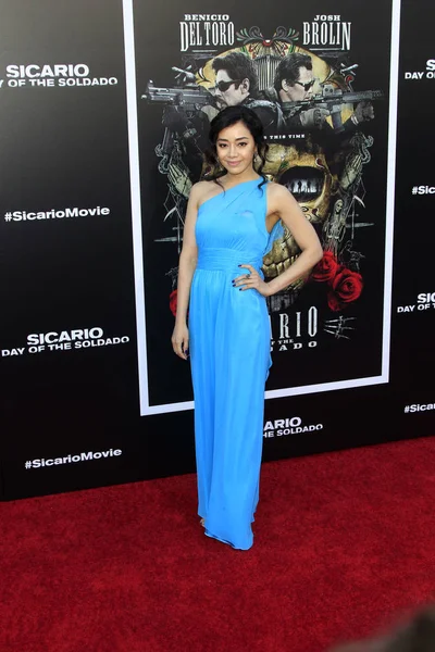 Los Ángeles Jun Aimee Garcia Estreno Sicario Día Del Soldado — Foto de Stock