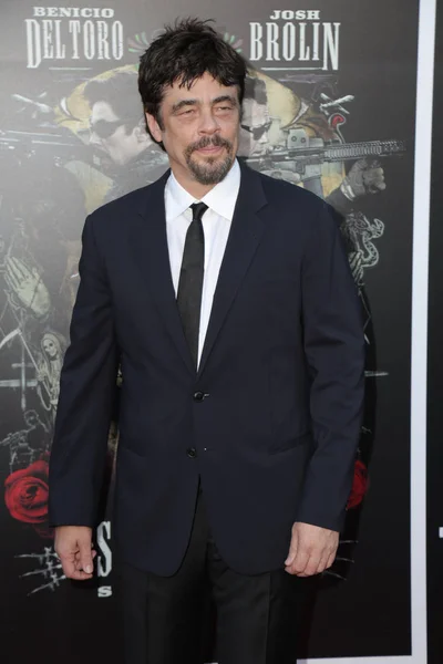 Los Angeles Giugno Benicio Del Toro Alla Prima Sicario Day — Foto Stock