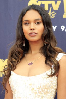 Los Angeles - Jun 16: Alisha Boe 2018 Mtv film ve Televizyon Ödülleri'nde 16 Haziran 2018 Barker askıda Santa Monica, Ca