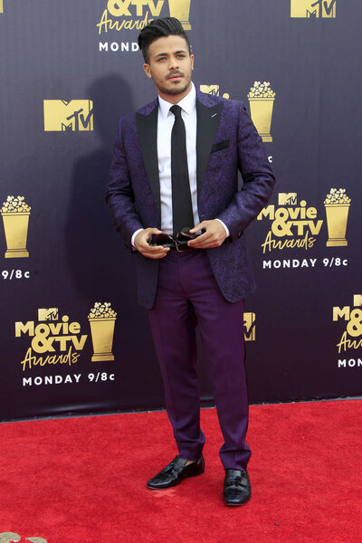LOS ANGELES - JUN 16:  Christian Navarro at the 2018 MTV Movie And TV Awards at the Barker Hanger on June 16, 2018 in Santa Monica, CA