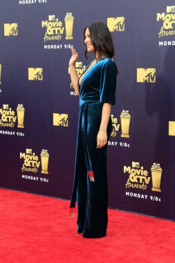 Los Angeles - Jun 16: Olivia Munn 2018 Mtv film ve Televizyon Ödülleri'nde 16 Haziran 2018 Barker askıda Santa Monica, Ca