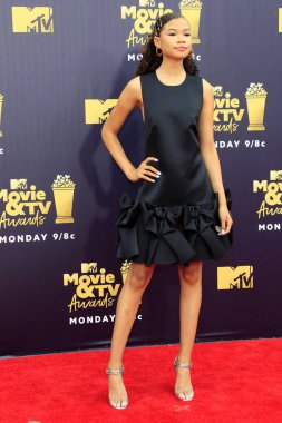Los Angeles - Jun 16: Fırtına Reid 2018 Mtv film ve Televizyon Ödülleri'nde 16 Haziran 2018 Barker askıda Santa Monica, Ca